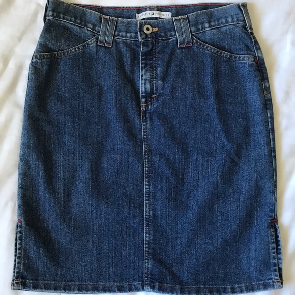 Tommy Hilfiger Dresses & Skirts - Tommy Hilfiger side vent straight jean skirt